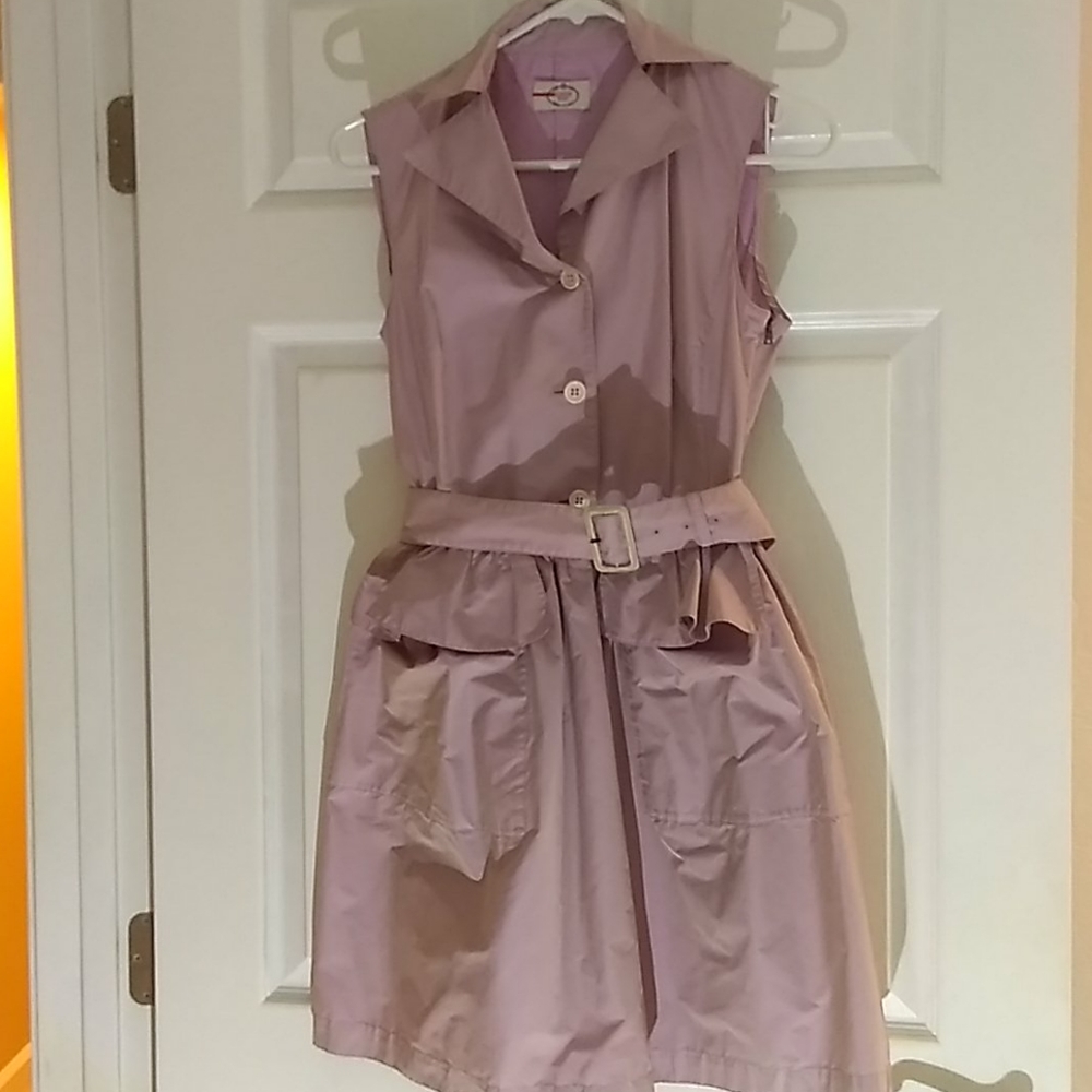 Prada lavender trench coat dress